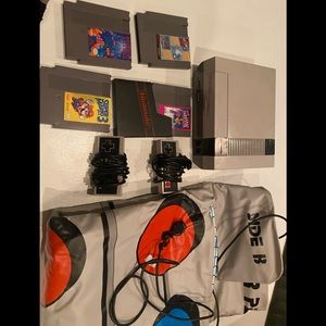 Original Nintendo with games, controllers and power pad